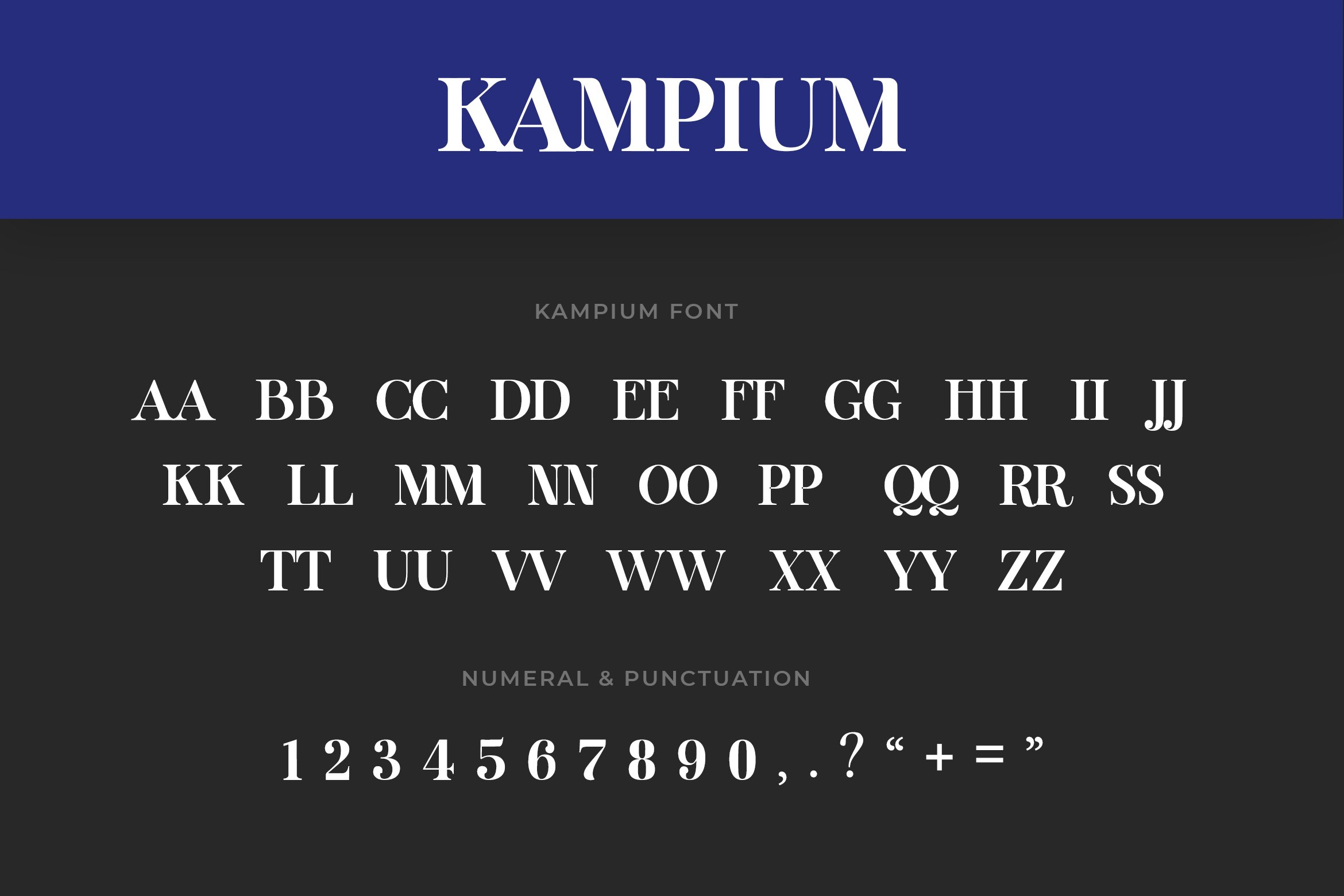 General view of Kampium font.