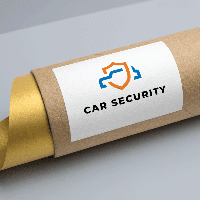 car security logo mockup.