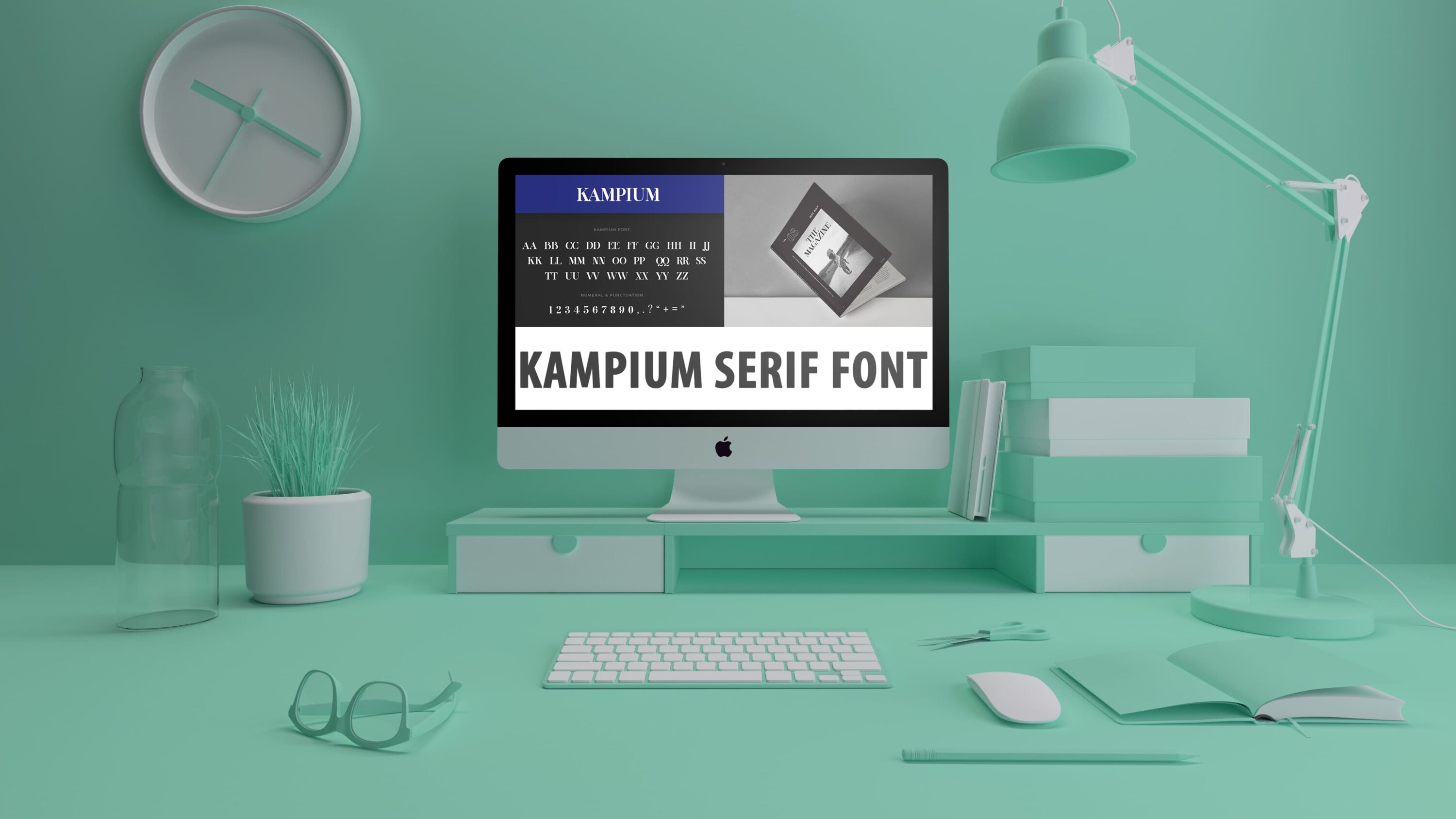 Desktop option of the Kampium Serif Font.