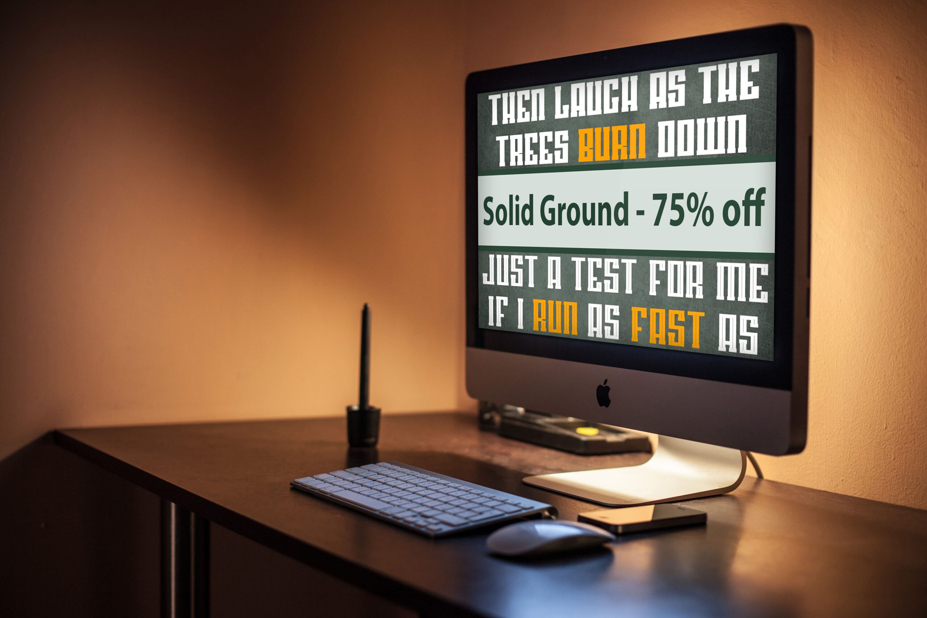 Desktop option of the Solid Ground - 75% off.
