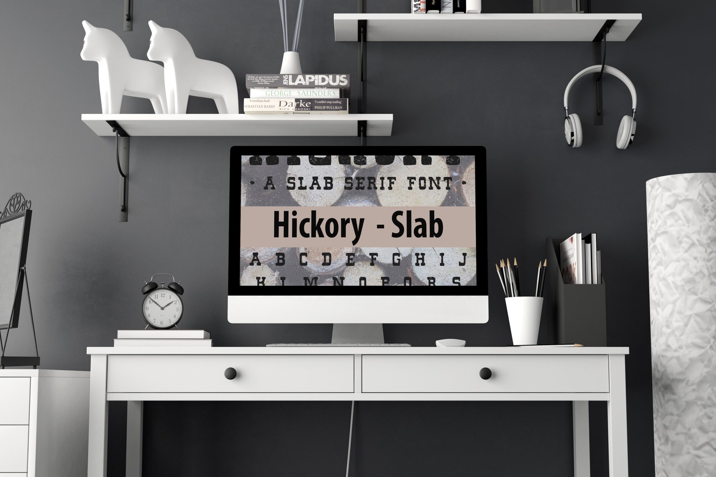 Desktop option of the Hickory - Slab.