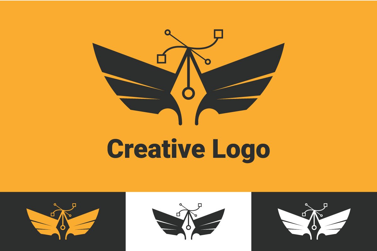 Designer Pen Tool with Wing Vector Logo cover image.