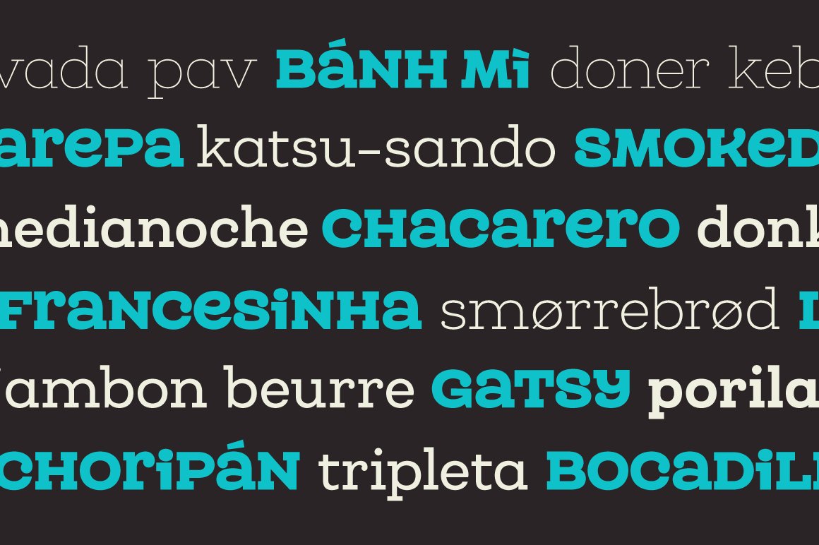 Font by the different languages.
