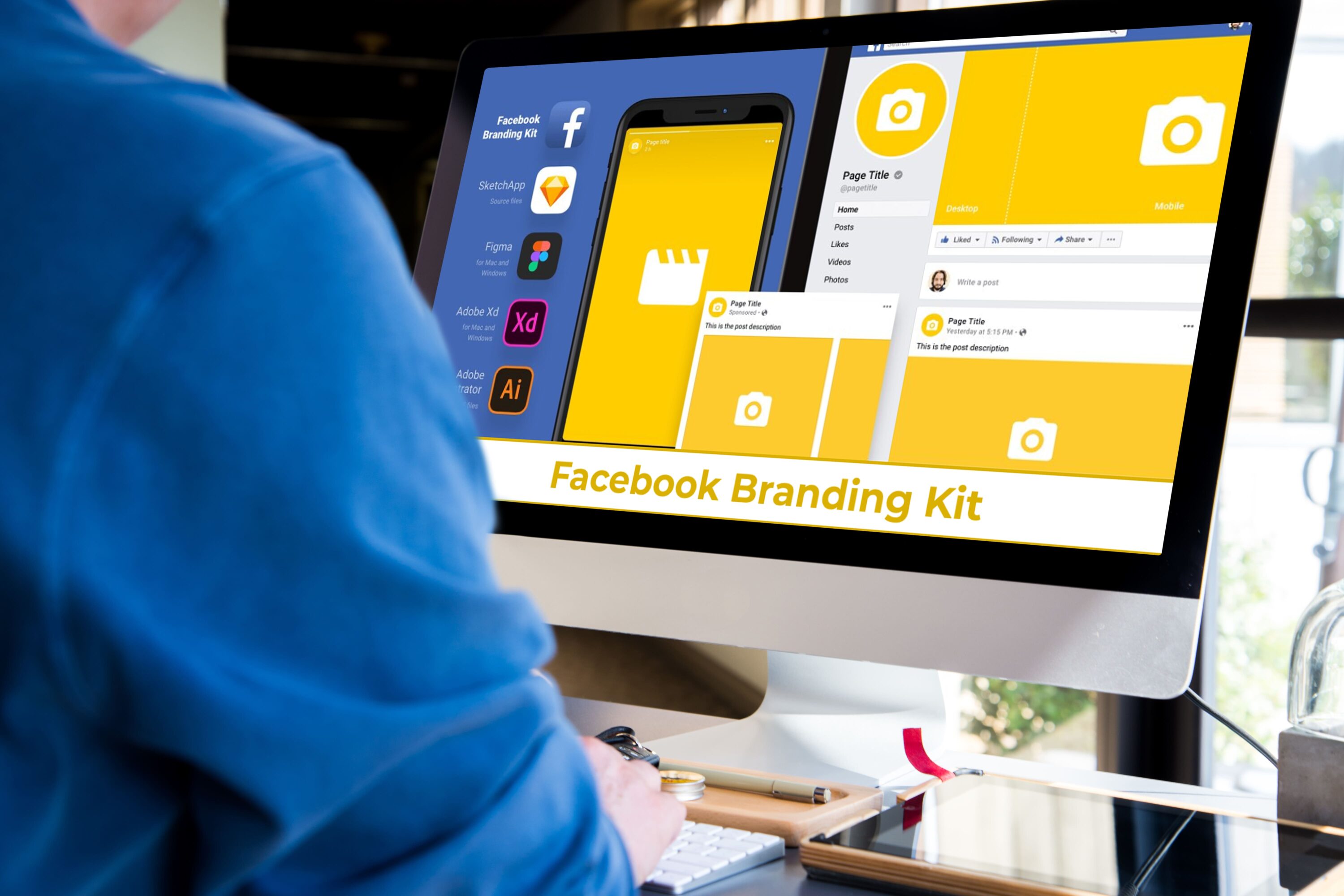 Desktop option of the Facebook Branding Kit.