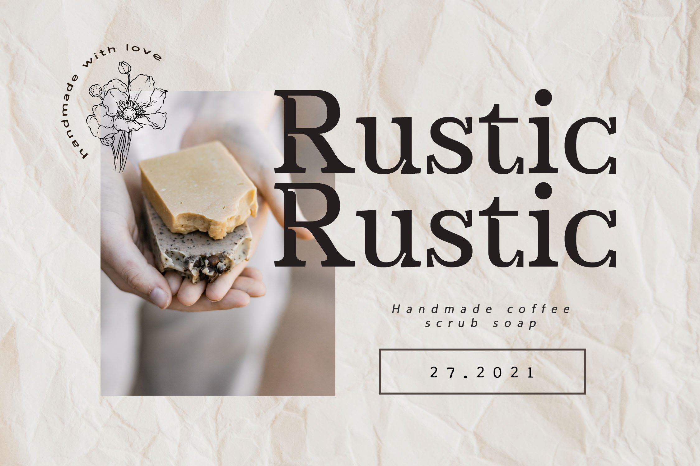 This font is a perfect solution for hand-made products.