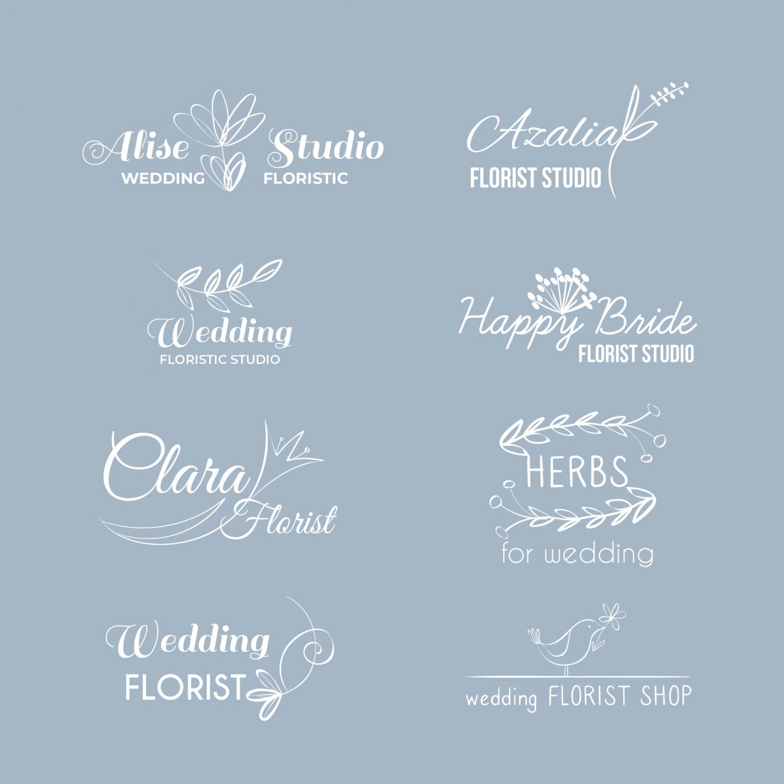Beautiful Elegant Logo Wedding Florist – MasterBundles