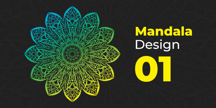 Modern Mandala Art Designs Bundle: Mandala design 01.