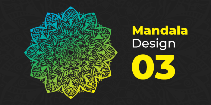 Modern Mandala Art Designs Bundle: Mandala design 03.