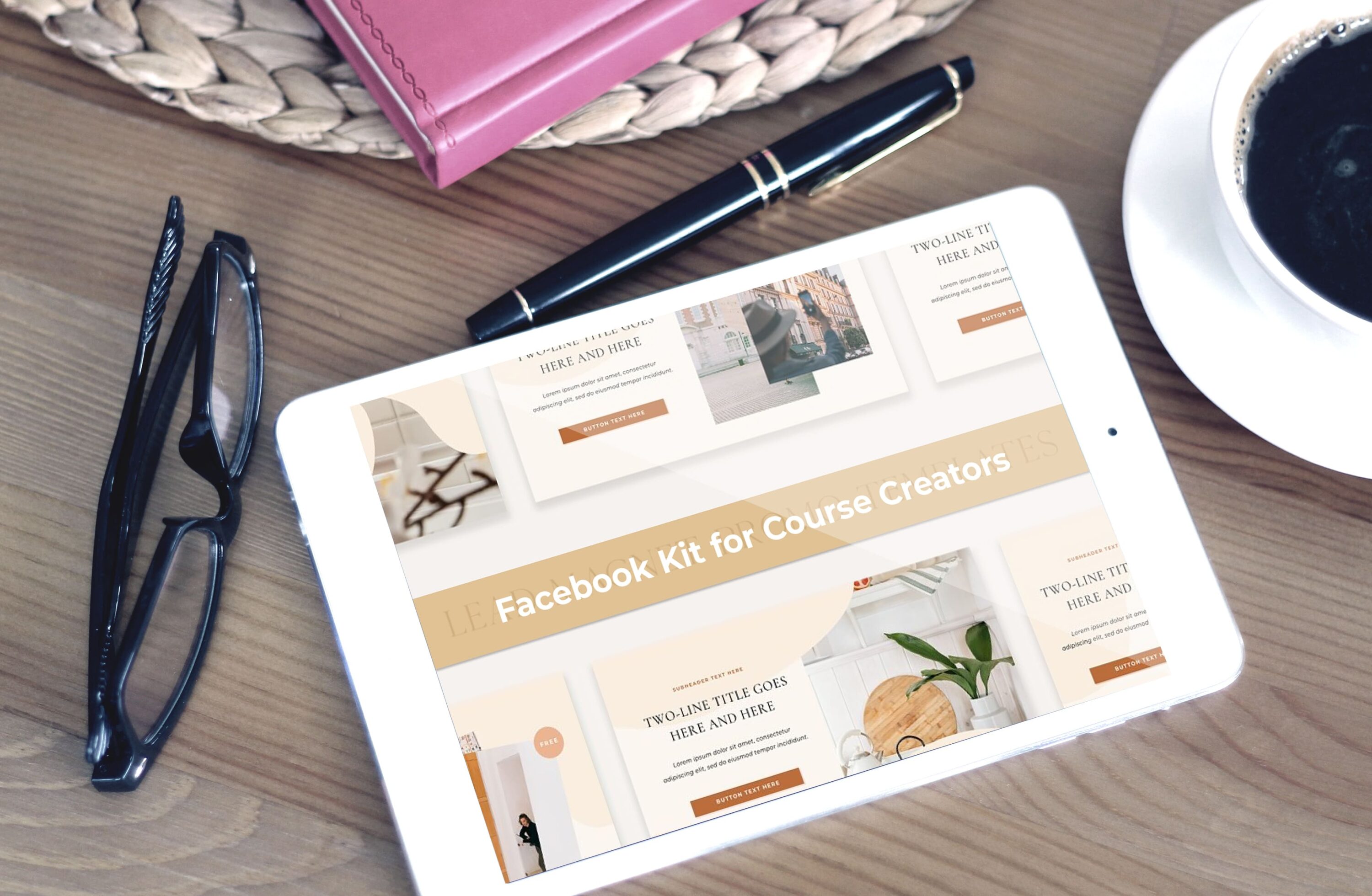 Tablet option of the Facebook Kit for Course Creators.