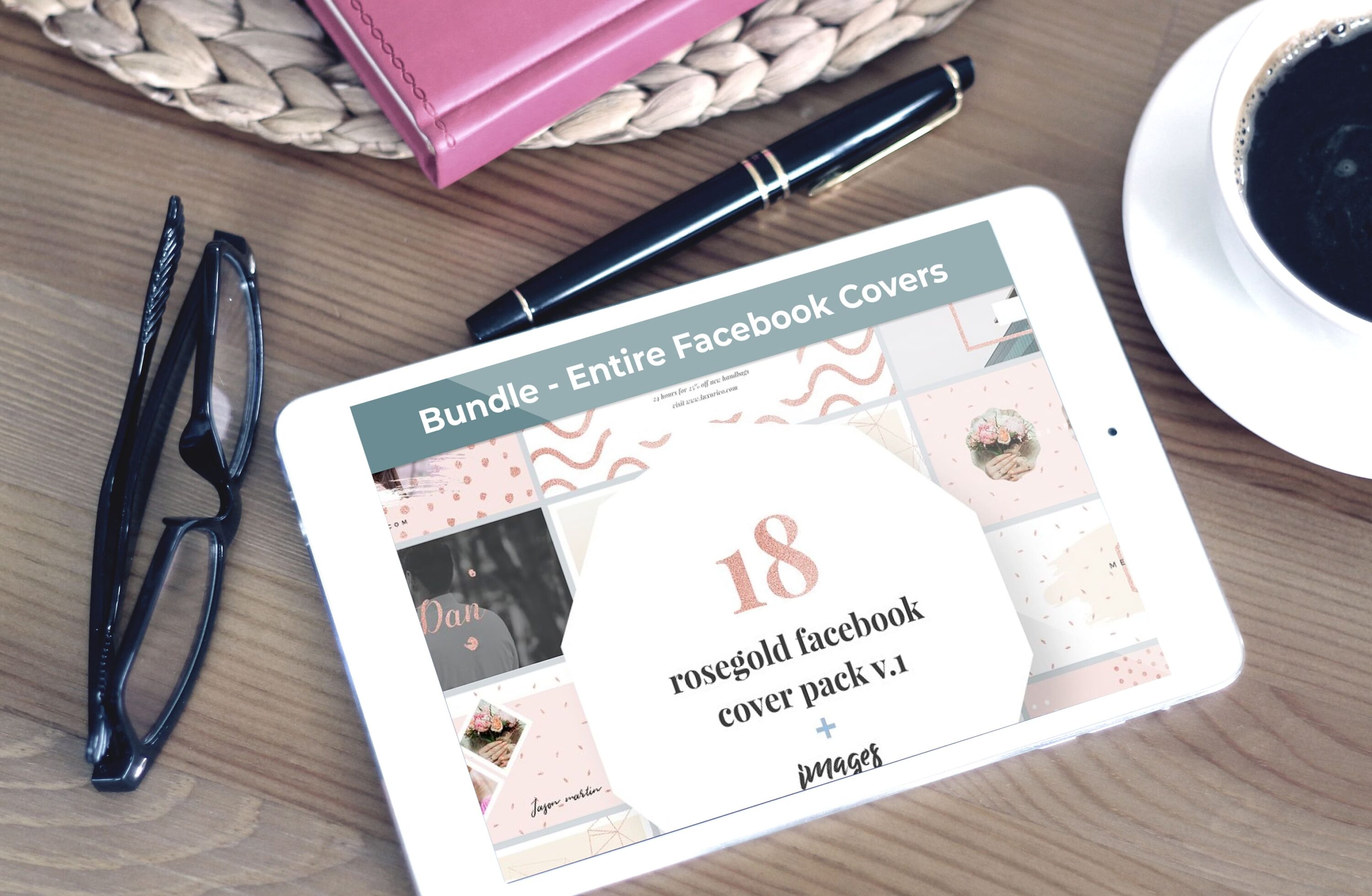 Tablet option of the Bundle - Entire Facebook Covers.