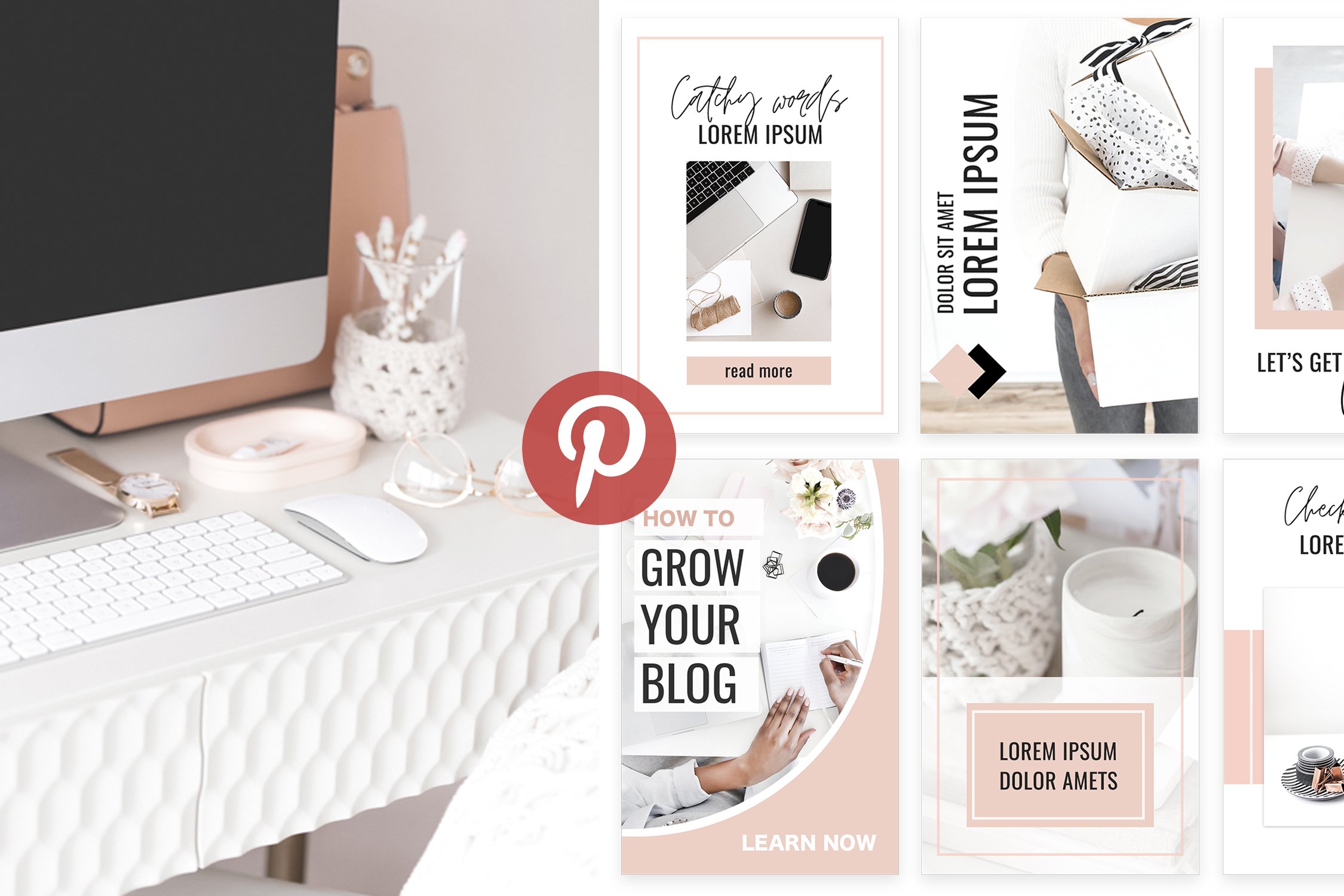 Grow your Pinterest blog with this template.