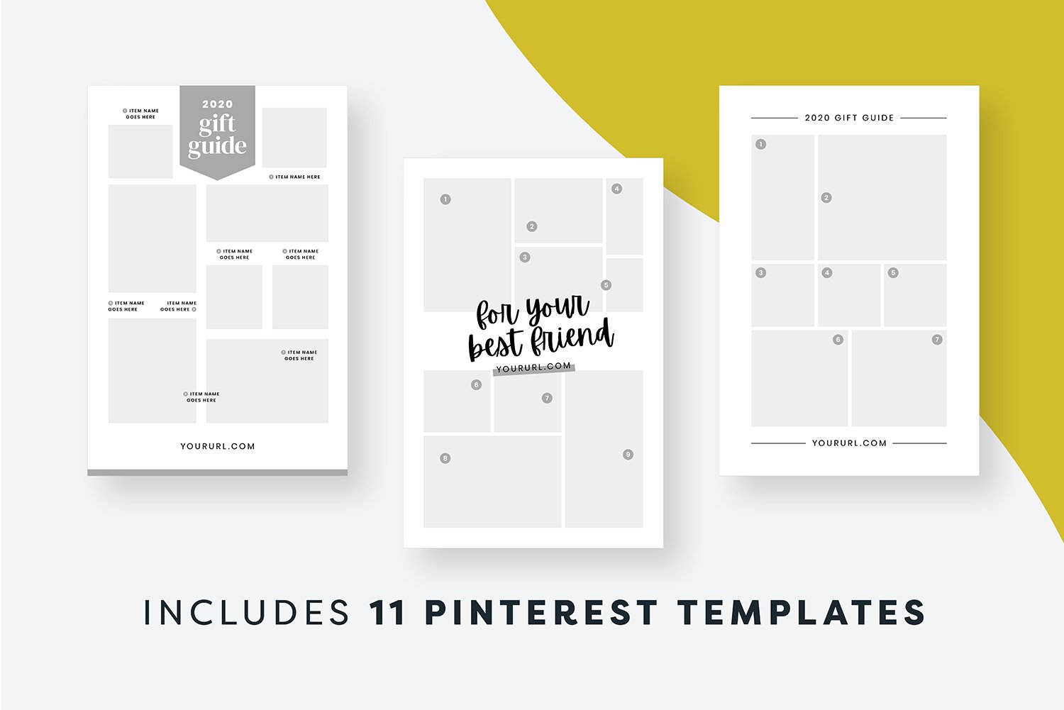 This collection includes 11 Pinterest templates.