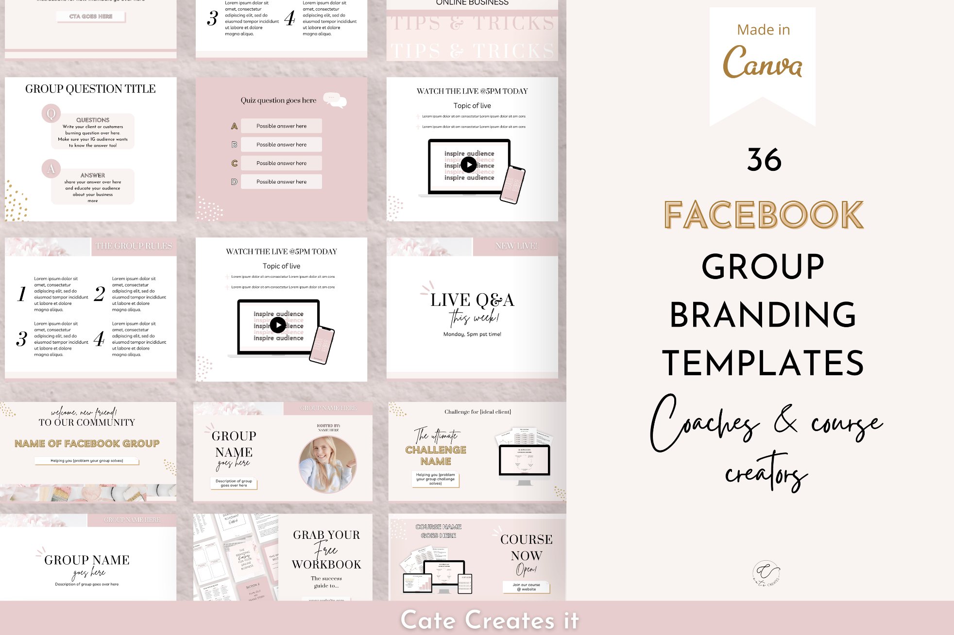 36 facebook group branding templates.