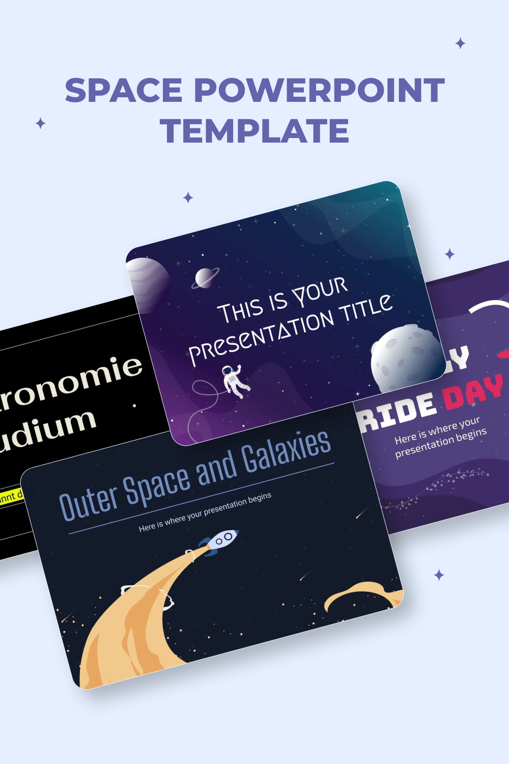 space powerpoint template pinterest 324