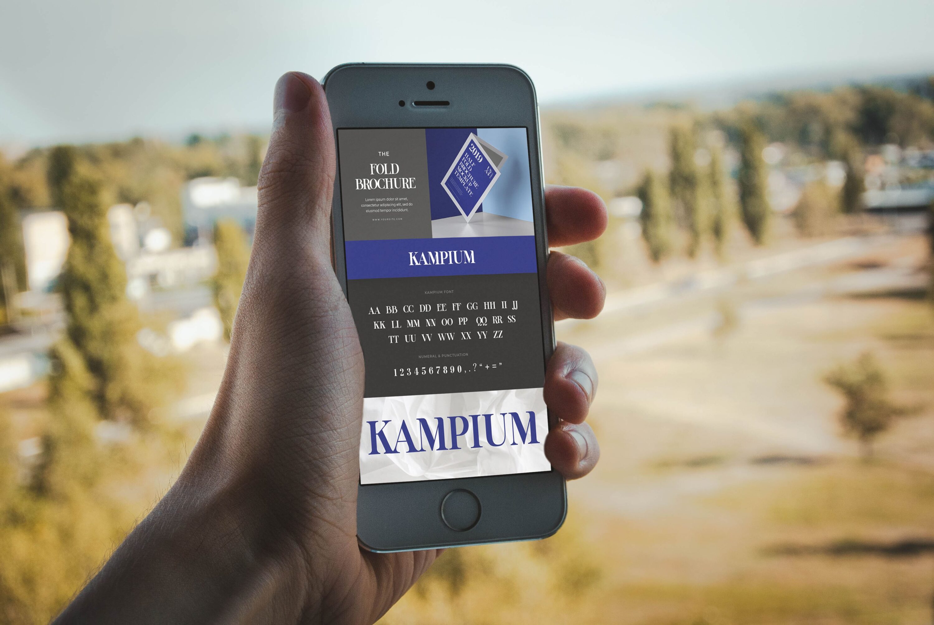 Mobile option of the Kampium Serif Font.