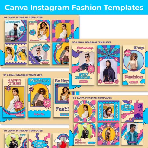Canva Instagram Fashion Templates main cover.