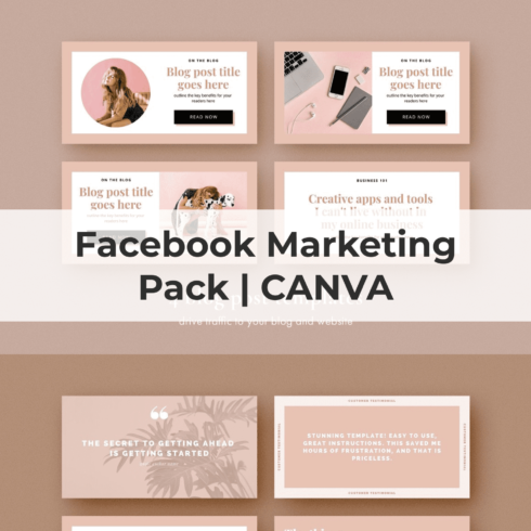 Facebook Marketing Pack | CANVA main cover.