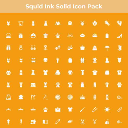 Squid Ink Solid Icon Pack main cover.