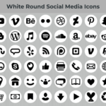 White Round Social Media Icons main cover.