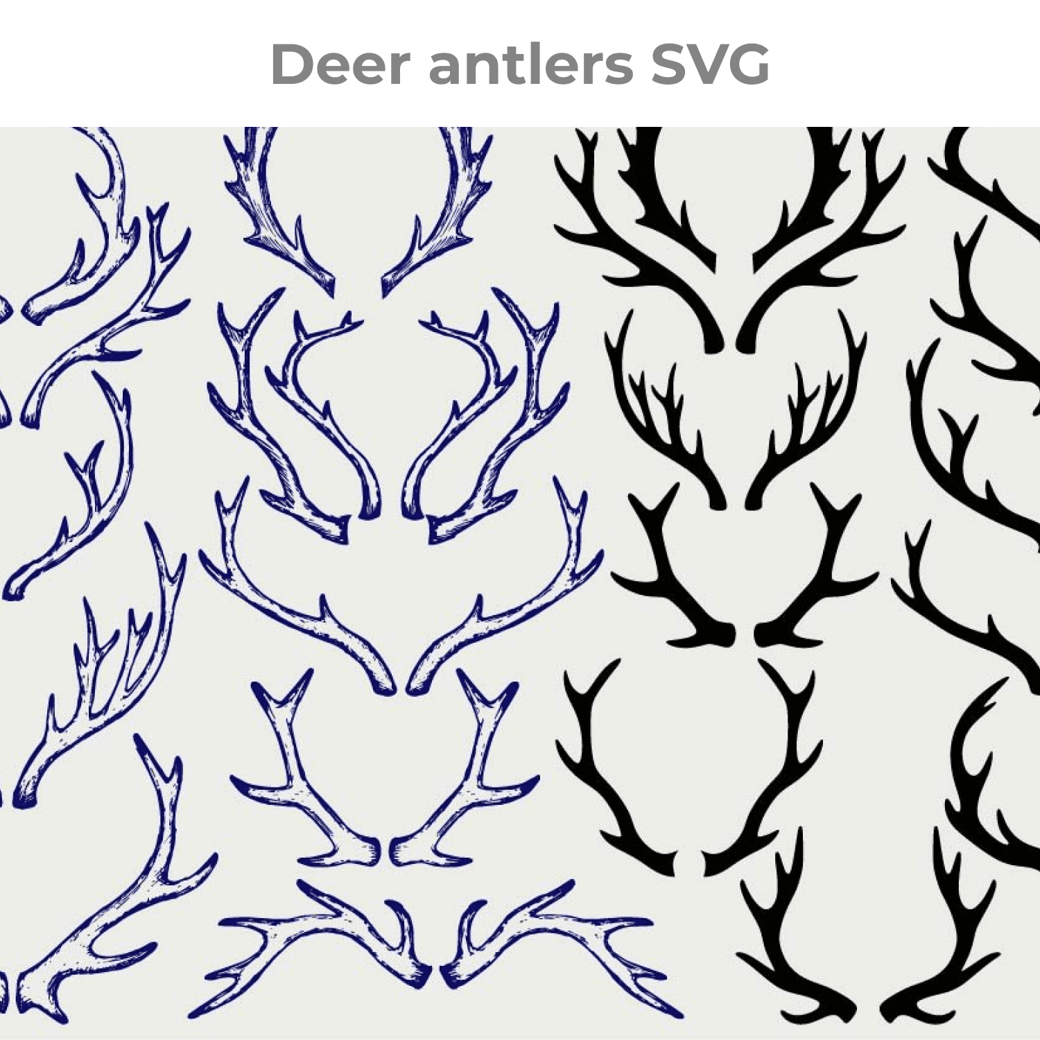 Deer antlers SVG main cover.