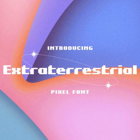 Extraterrestrial Pixel Font Example.