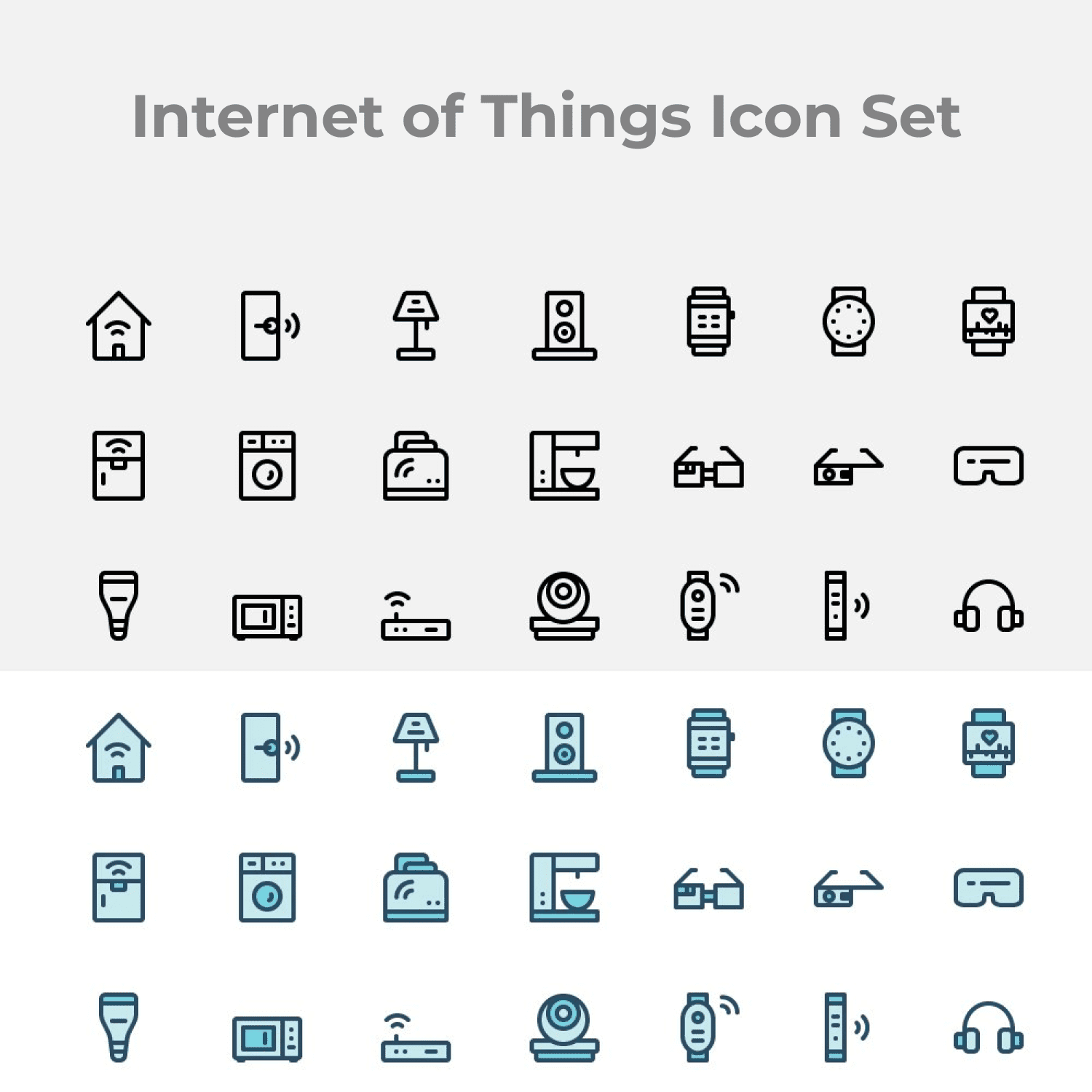 Internet of Things Icon Set main cover.