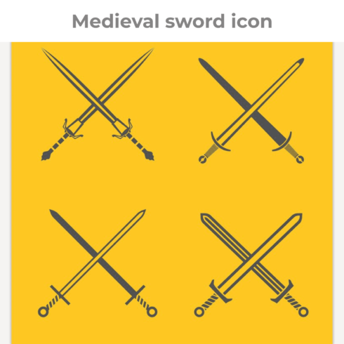 Medieval sword icon main cover.