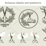 Boho scissors labels and patterns main cover.