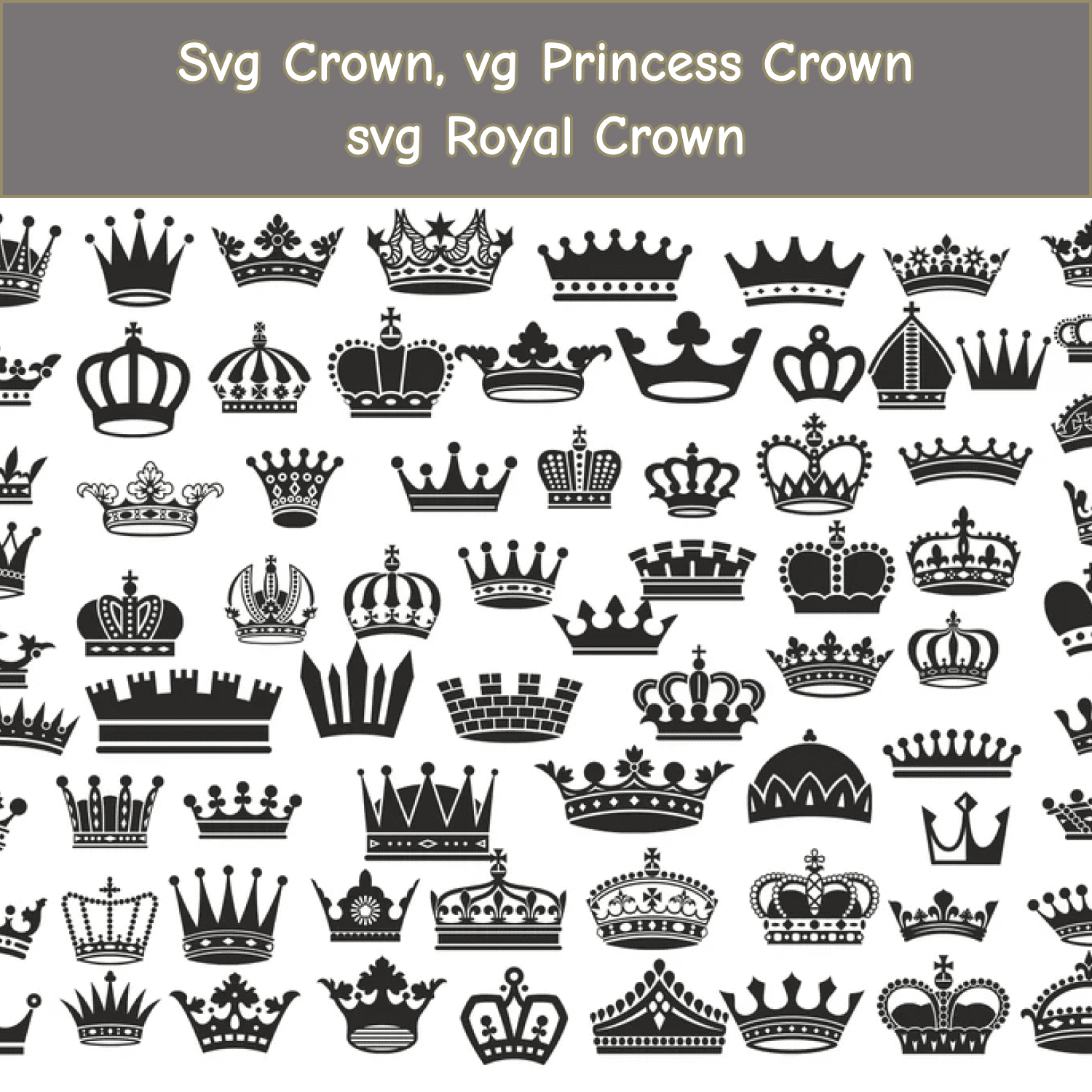 Royal Princess Crown Svg image.