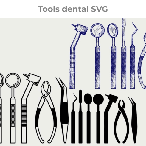Tools dental SVG main cover.