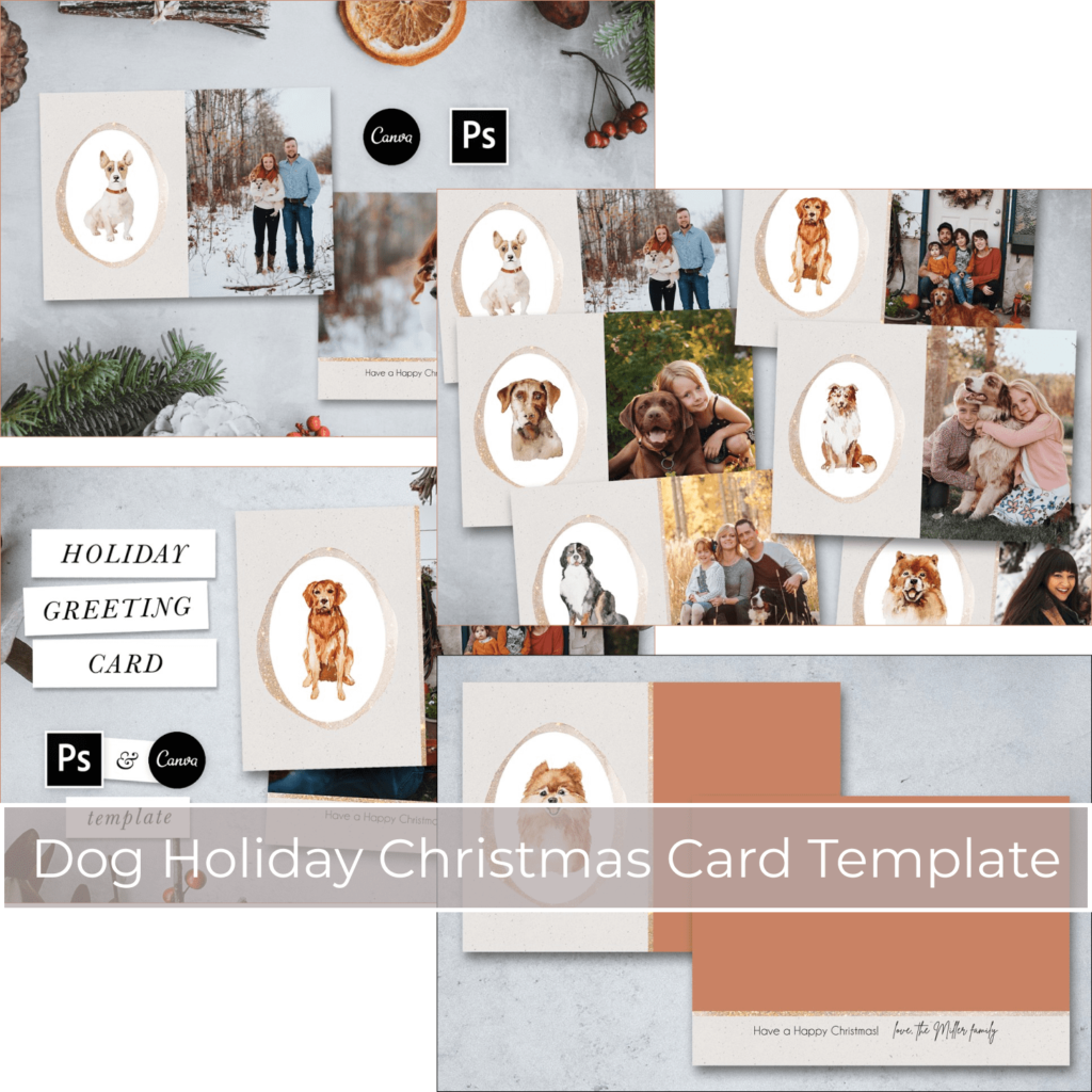 Dog Holiday Christmas Card Template MasterBundles