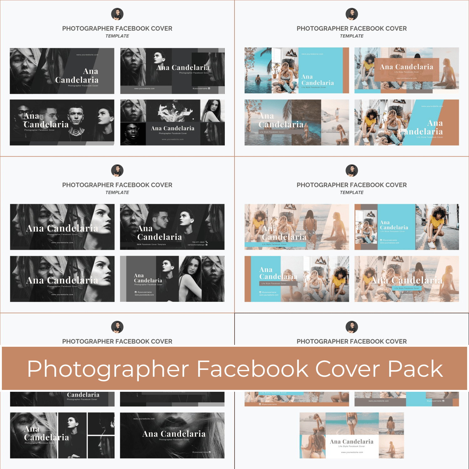 Photographer Facebook Cover Pack main cover.