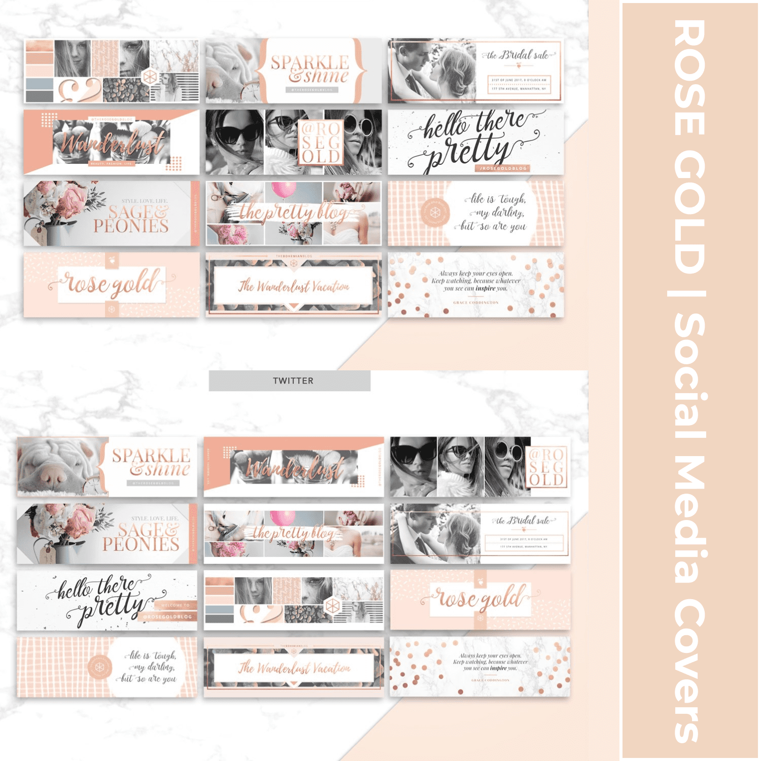 ROSE GOLD | Social Media Covers cover image.