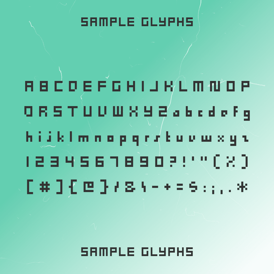 Preview gutsyheart pixel font.