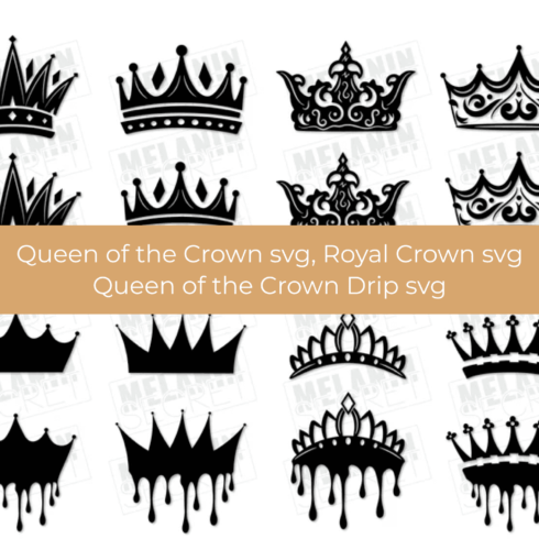 Crown Drip Svg Files.