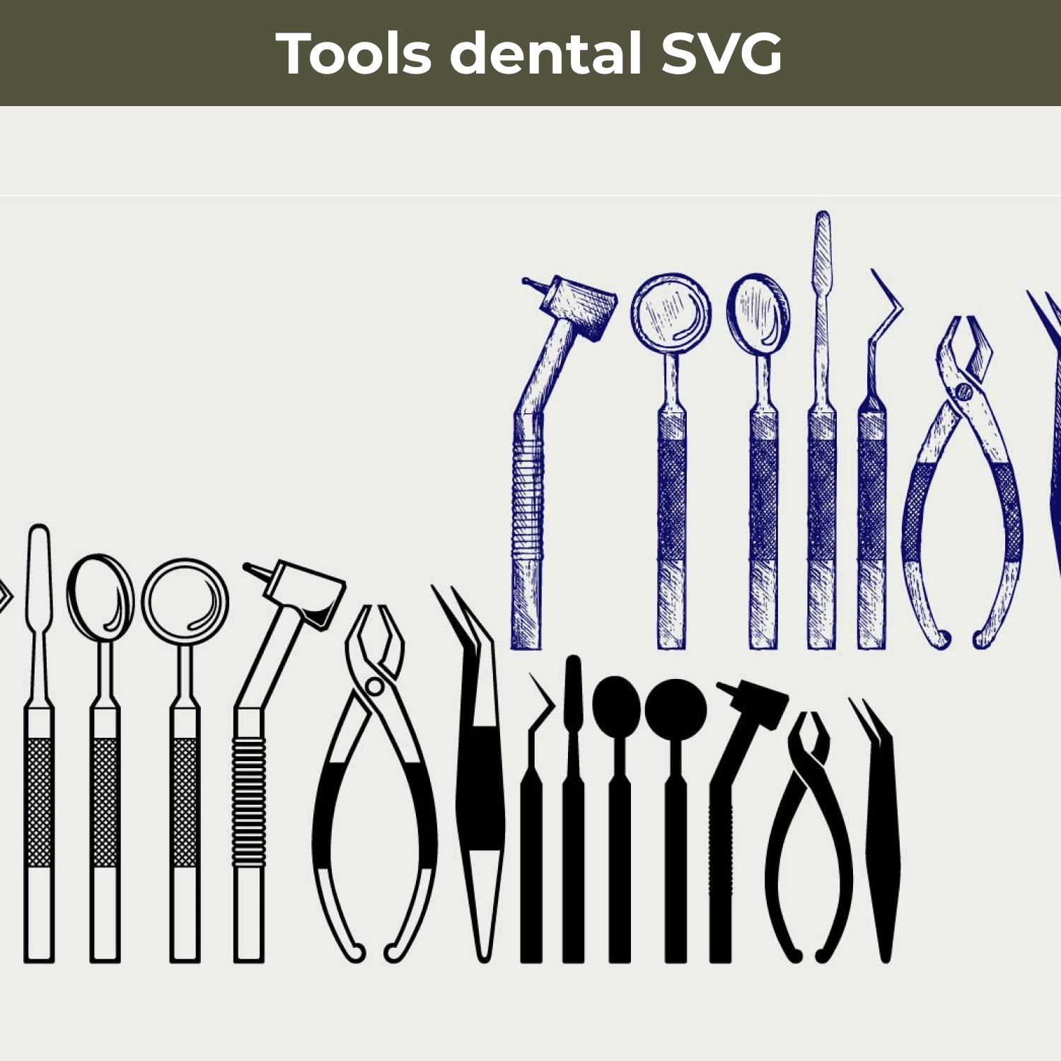 Tools dental SVG cover image.