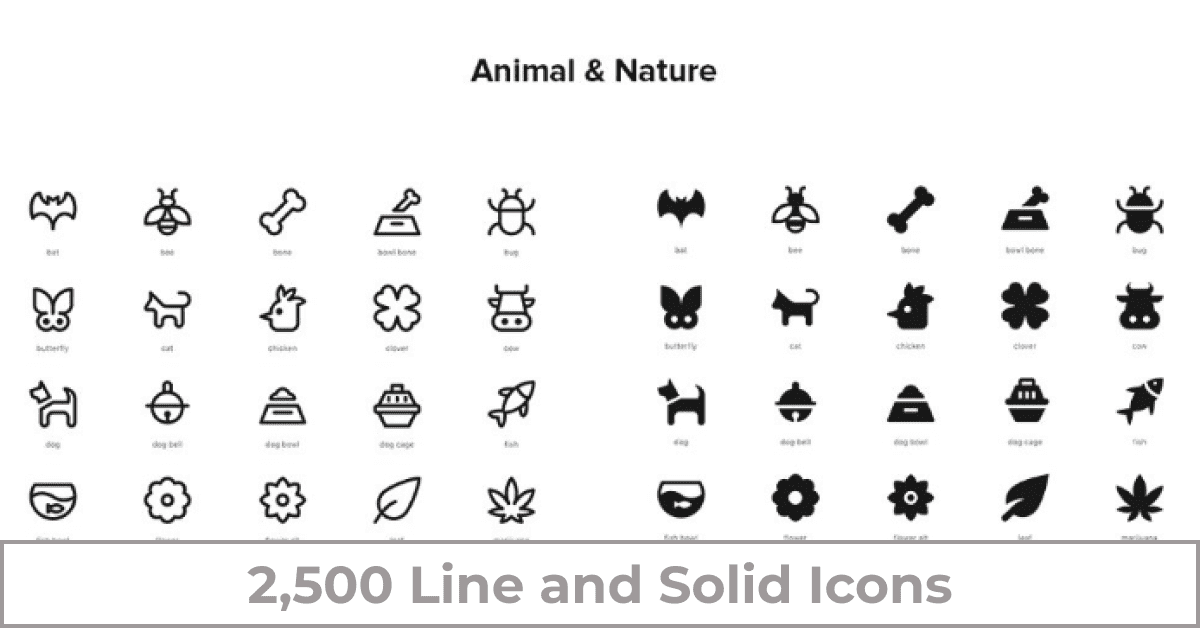 Black and white solid icons.