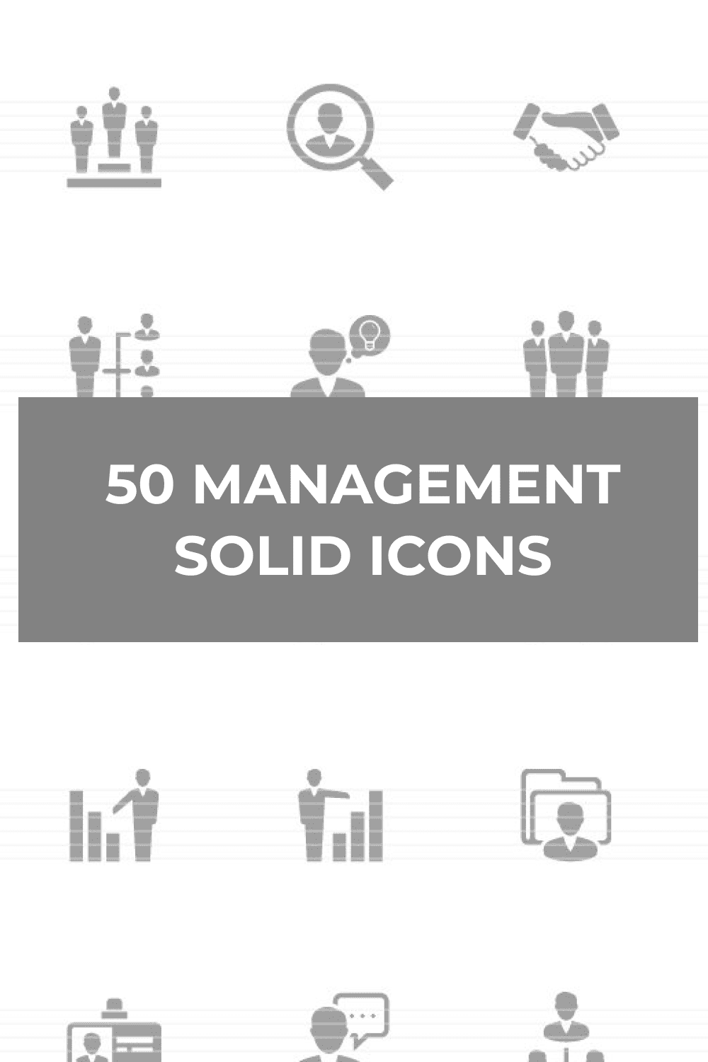 50 Management Solid Icons - Pinterest.