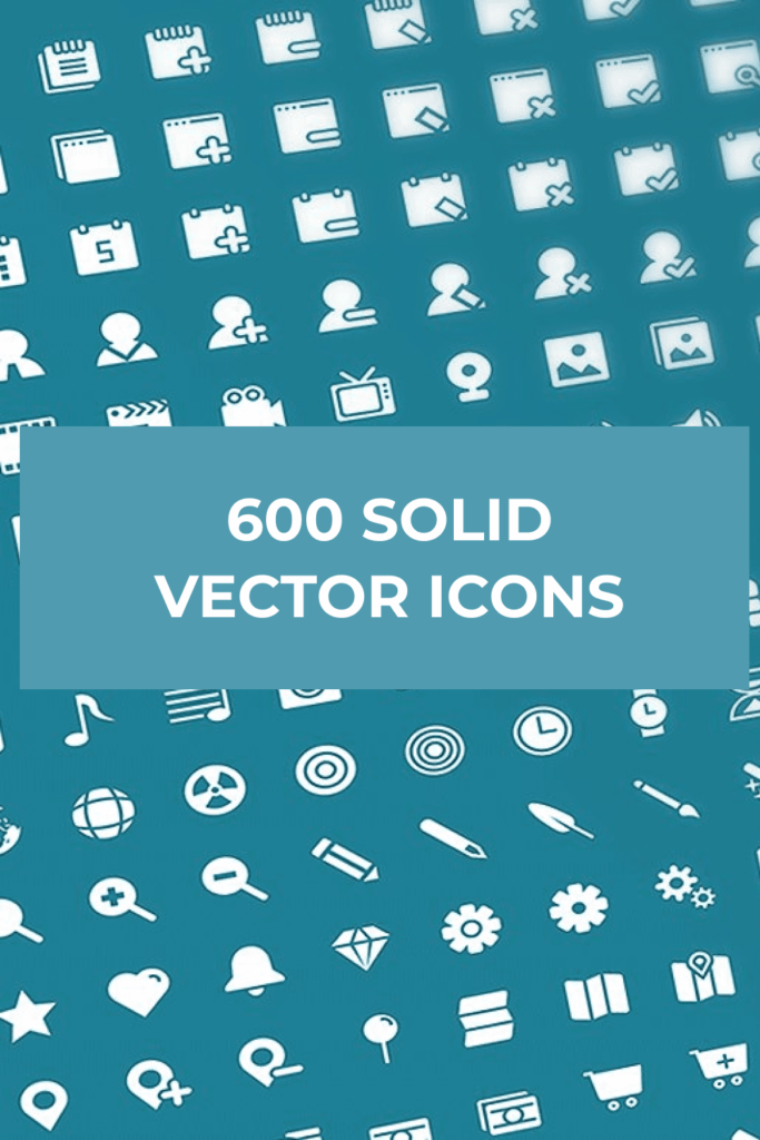 600 Solid Vector Icons – MasterBundles