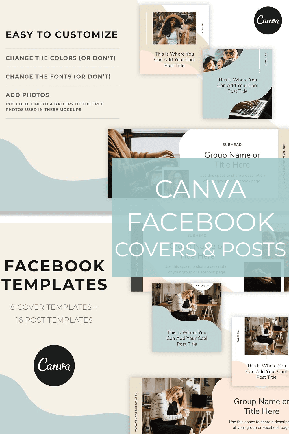 Canva Facebook | Covers & Posts - for Pinterest.