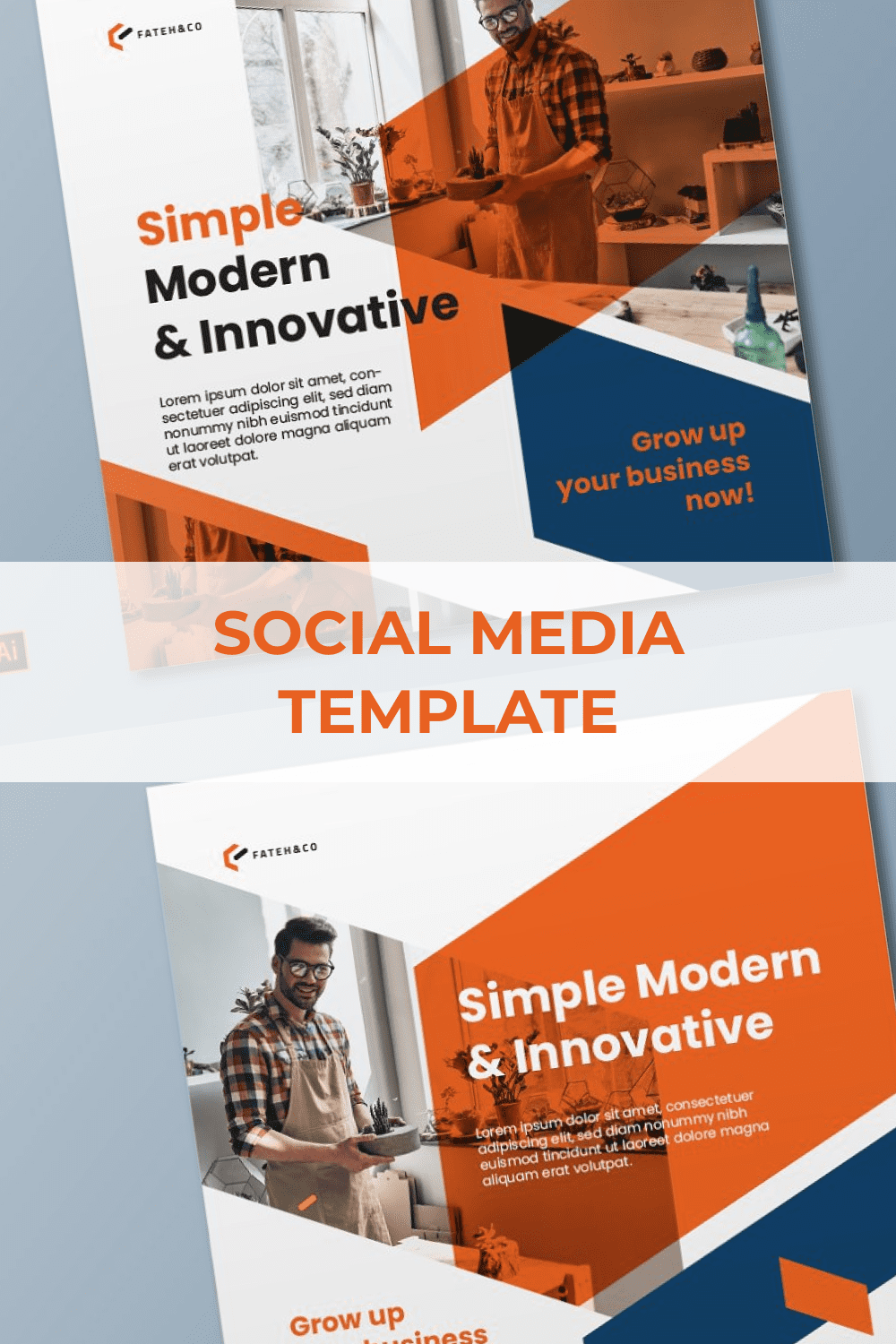 Colorful template for modern business.