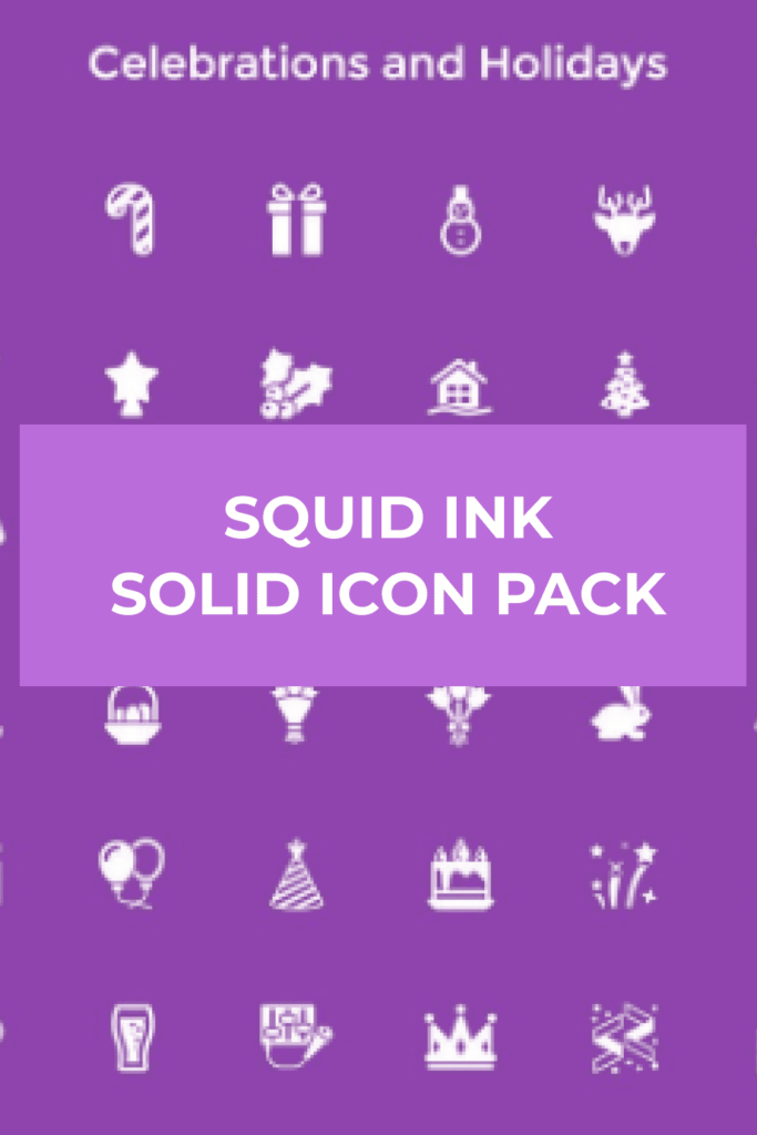Squid Ink Solid Icon Pack – MasterBundles