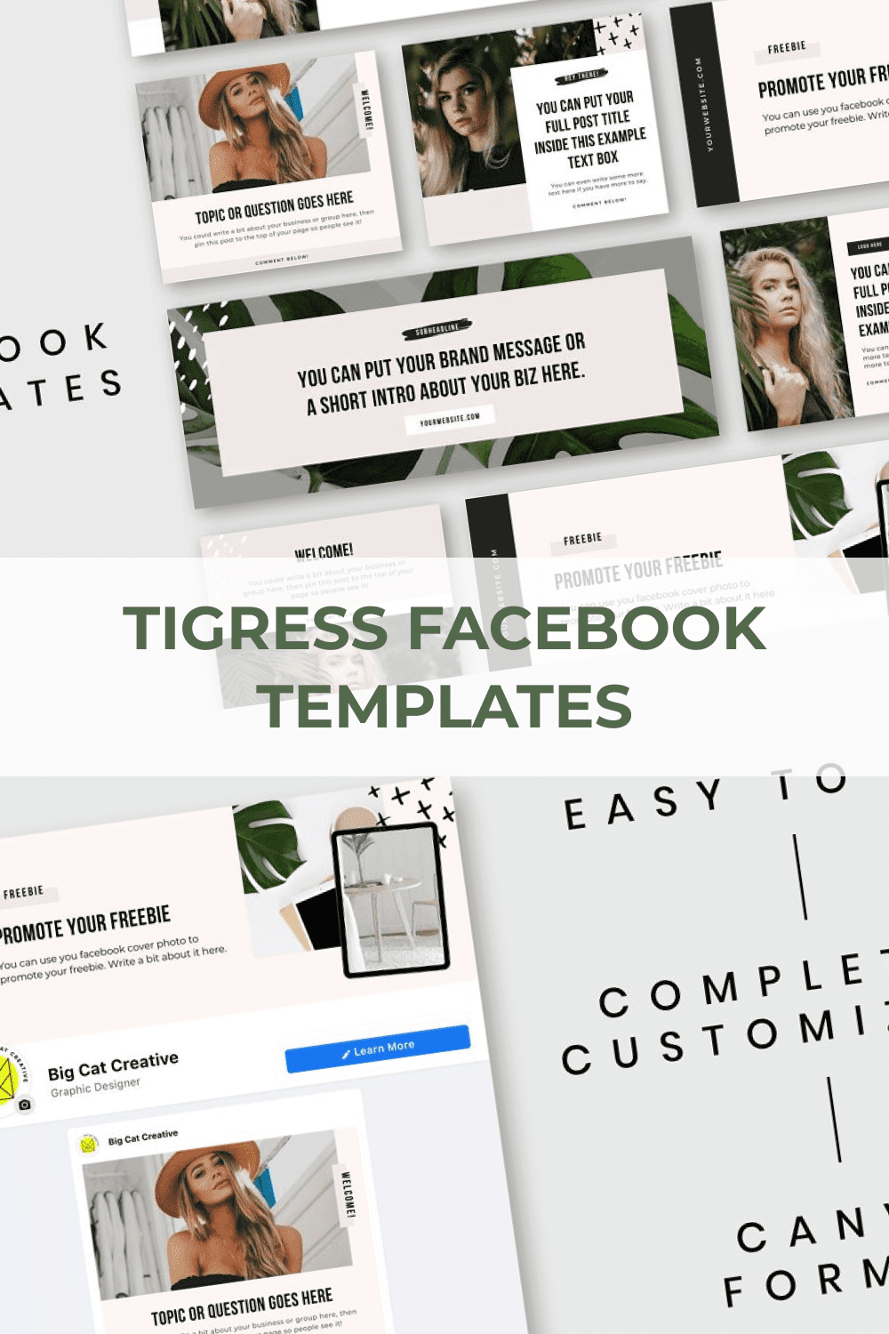 Tigress Facebook Templates Pinterest.