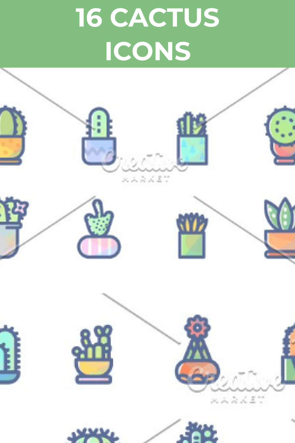 Use these cactus items for your purposes.