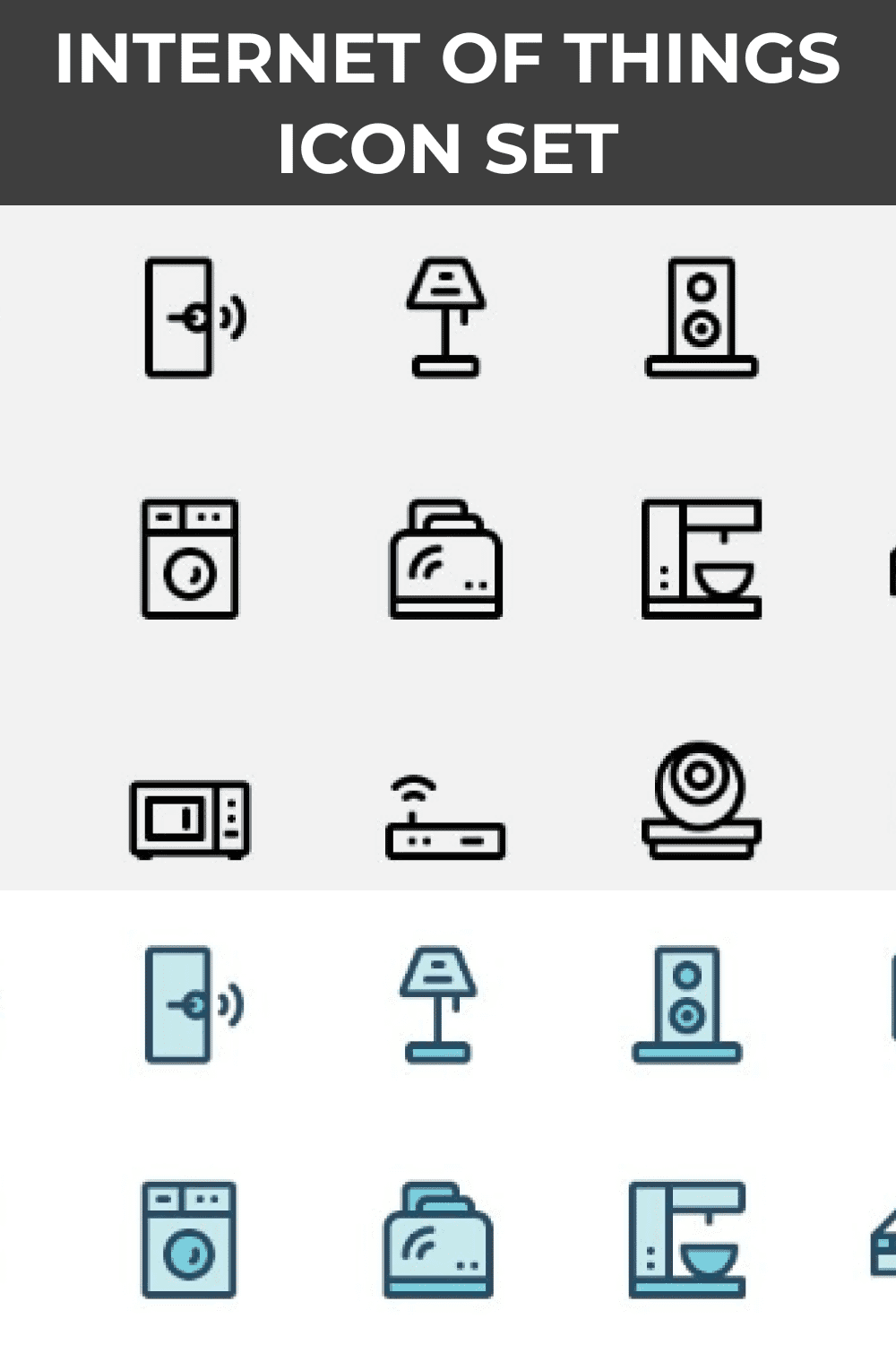 Internet of Things Icon Set Pinterest.