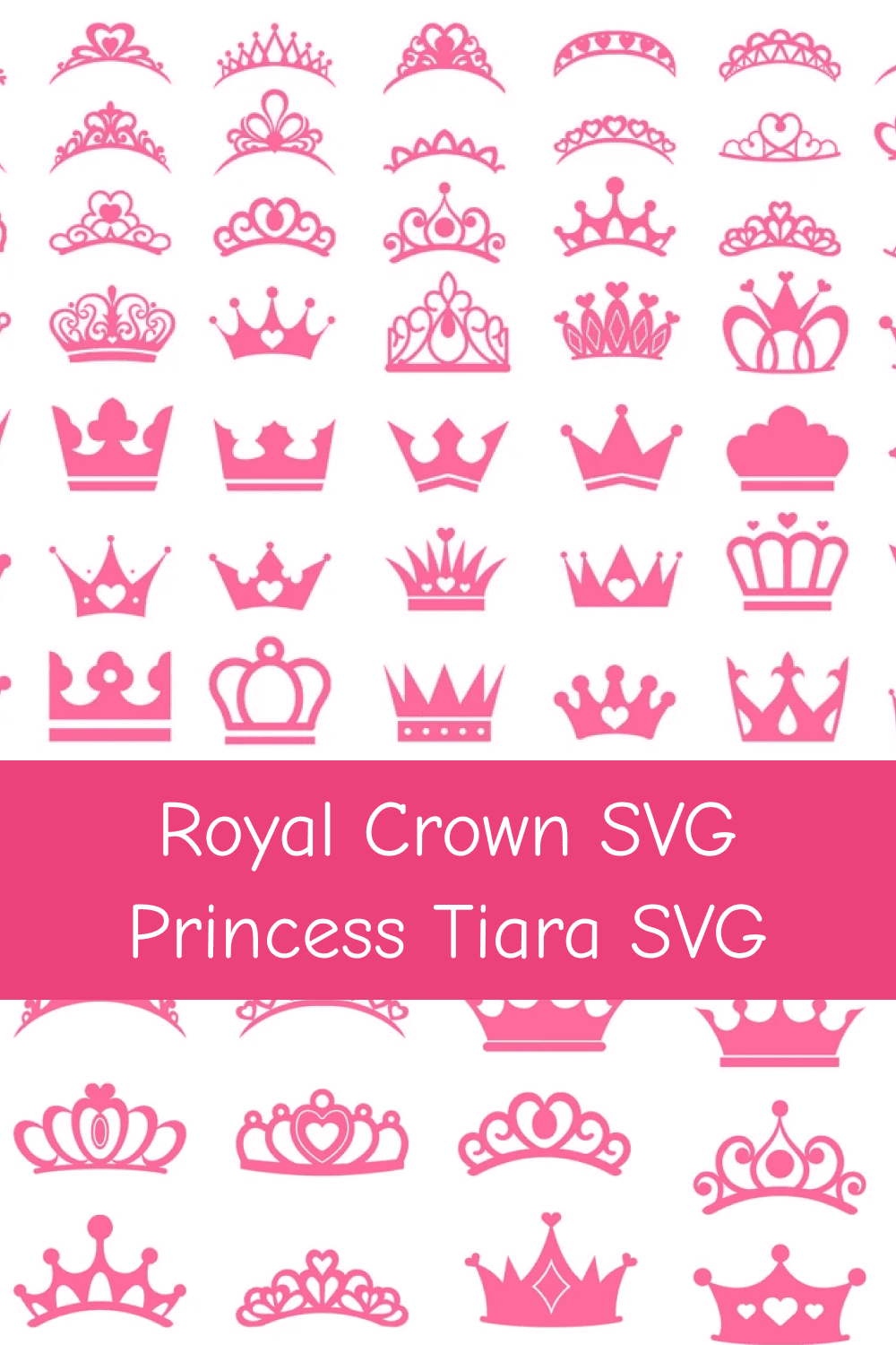 Cute pink princess tiara collection.