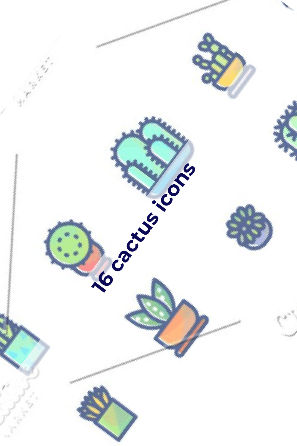 16 cactus icons Pinterest.