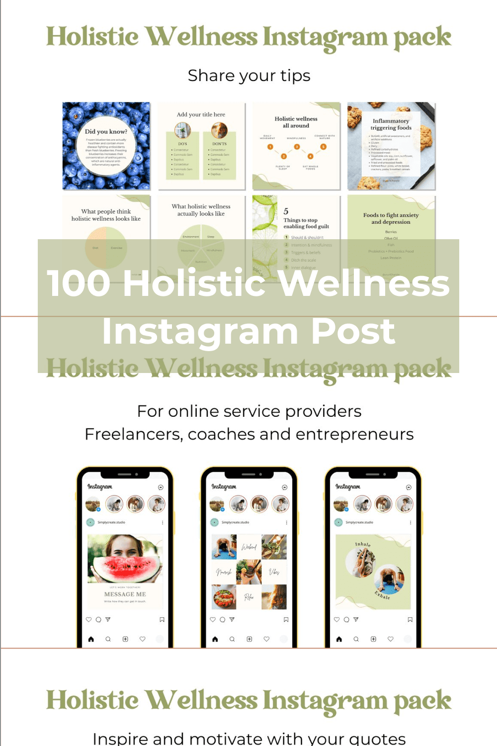 Holistic wellness style for your instagram.