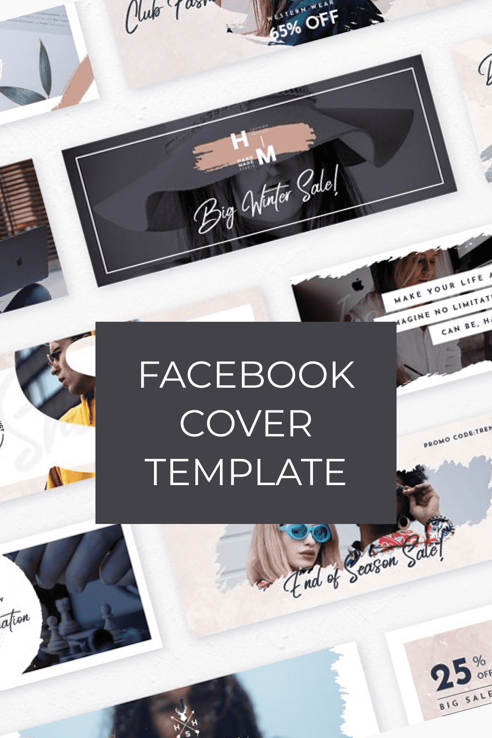 Facebook Cover Template - for Pinterest.