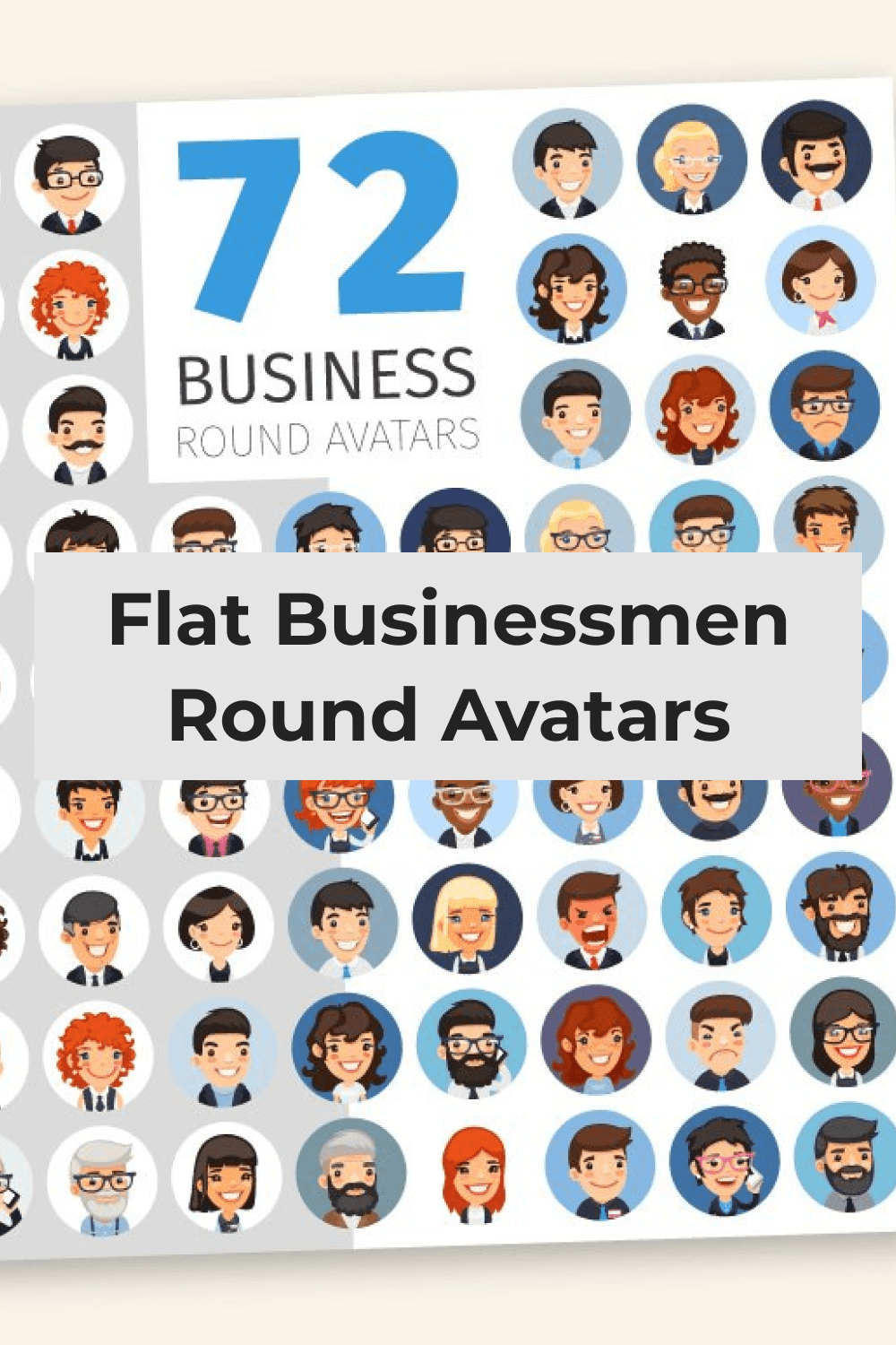 Flat rounded avatars for business.